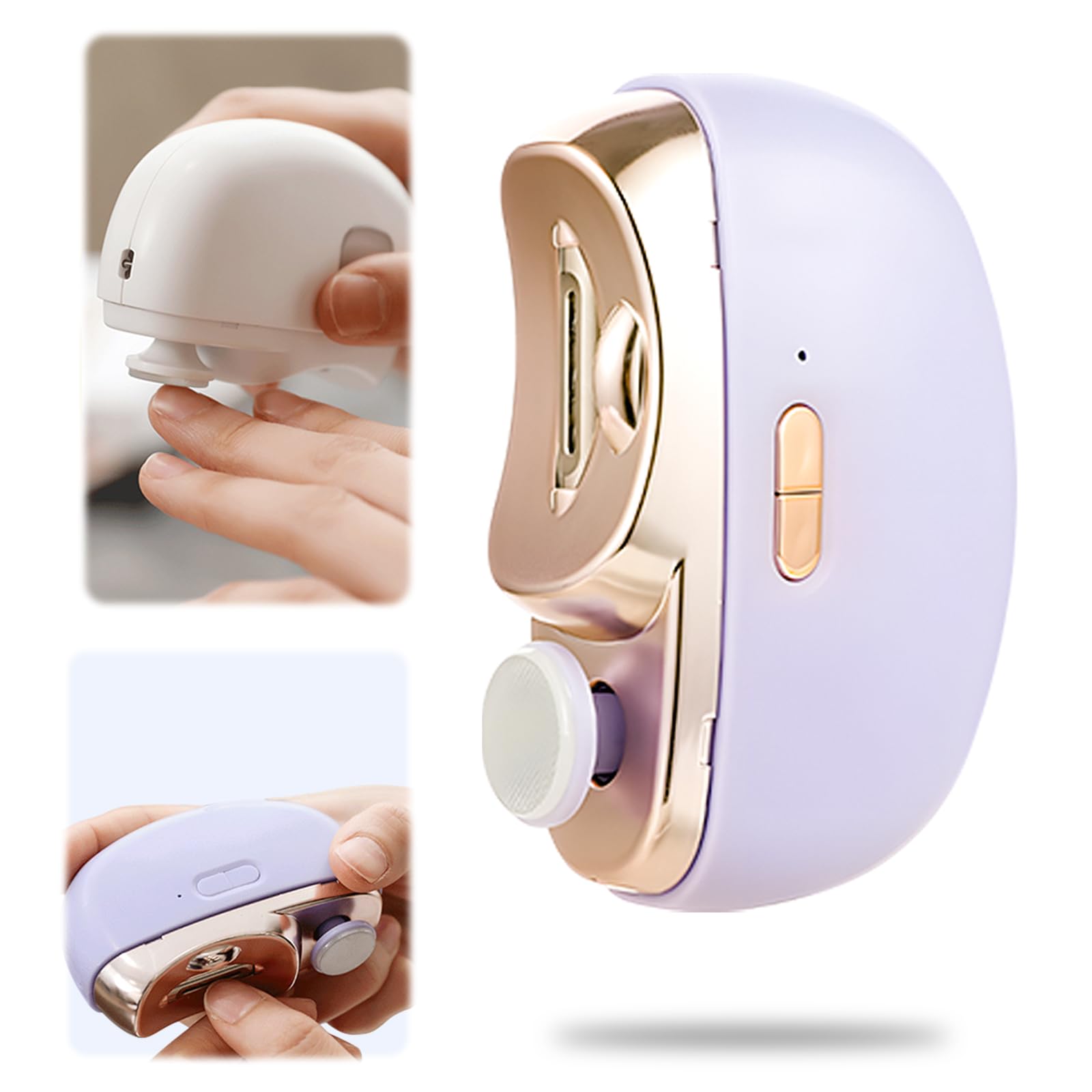 2025 Upgraded 3-in-1 Electric Nail Clipper & Polisher for Adults & Seniors - Automatic Nail Trimmer for Fingers & Toes (Purple) | Perfect for Home, Travel & Salon Use