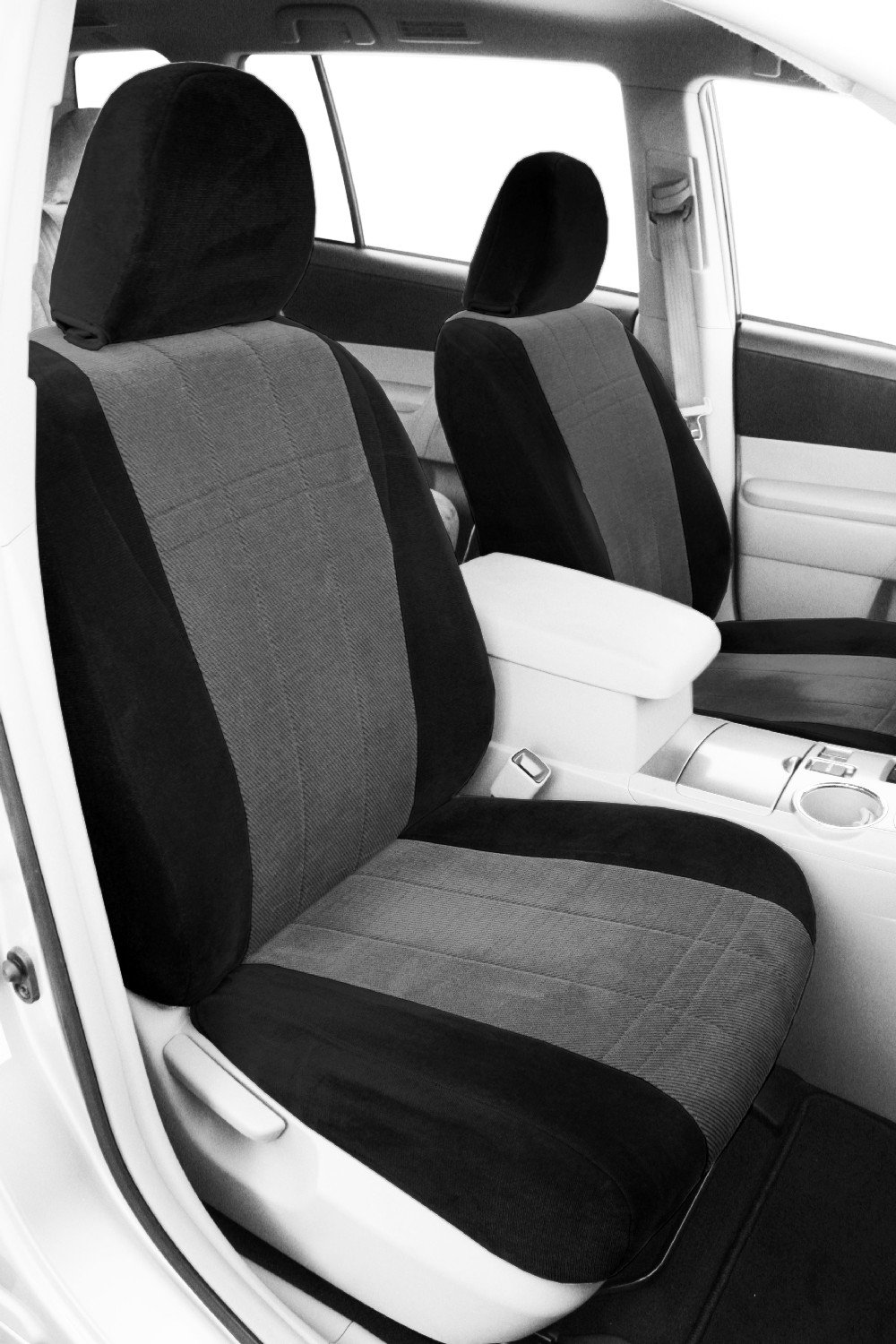 Premium Black Car Seat Covers for 2014-2022 Nissan Rogue & Rogue Sport - Custom Fit Front Bucket Seat Protectors with O.E. Velour Fabric, Easy Installation (1 Set) - Perfect for Daily Commute, Road Trips & Pet Protection