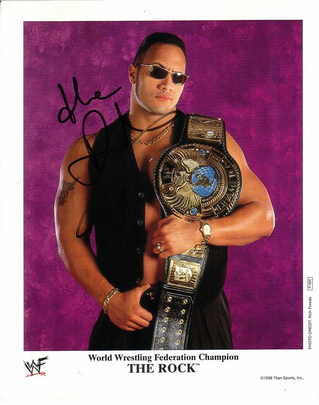 1998 WWF Champion The Rock P494 Rare Signed Wrestling Action Figure - Collectible Memorabilia for WWE Fans & Wrestling Enthusiasts - Perfect for Display, Gifts, and Nostalgic Collections