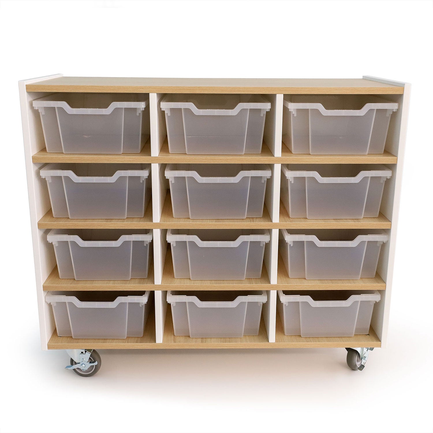 Elevated™ 12-Tray Mobile File Cabinet WB1932 - Heavy Duty Rolling Storage Organizer for Office, Home, or Classroom Use