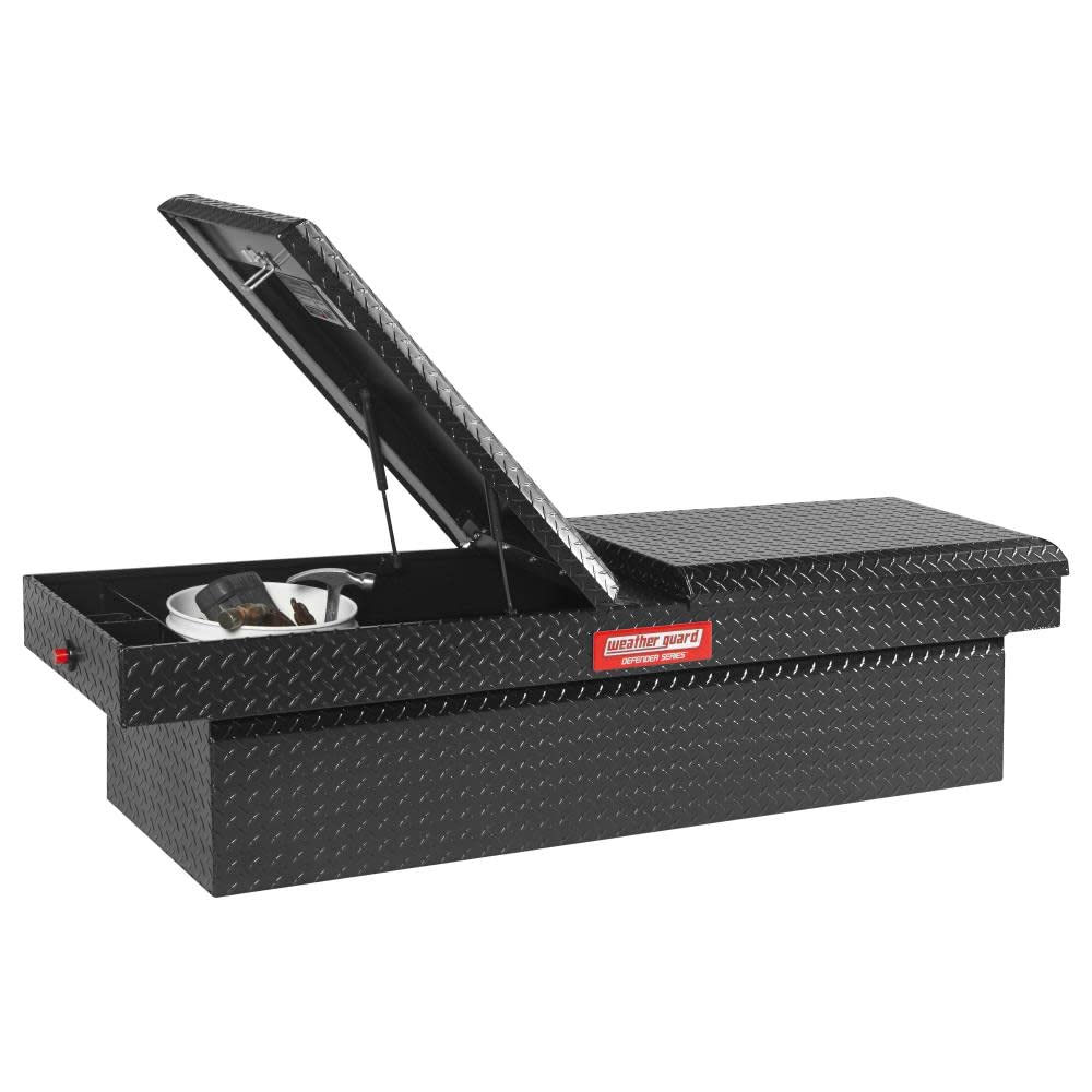 Weather Guard 3002075301 Aluminum Truck Tool Box - Heavy Duty Storage for Pickup Trucks, Work Equipment & Outdoor Gear | Perfect for Construction, Camping & Road Trips