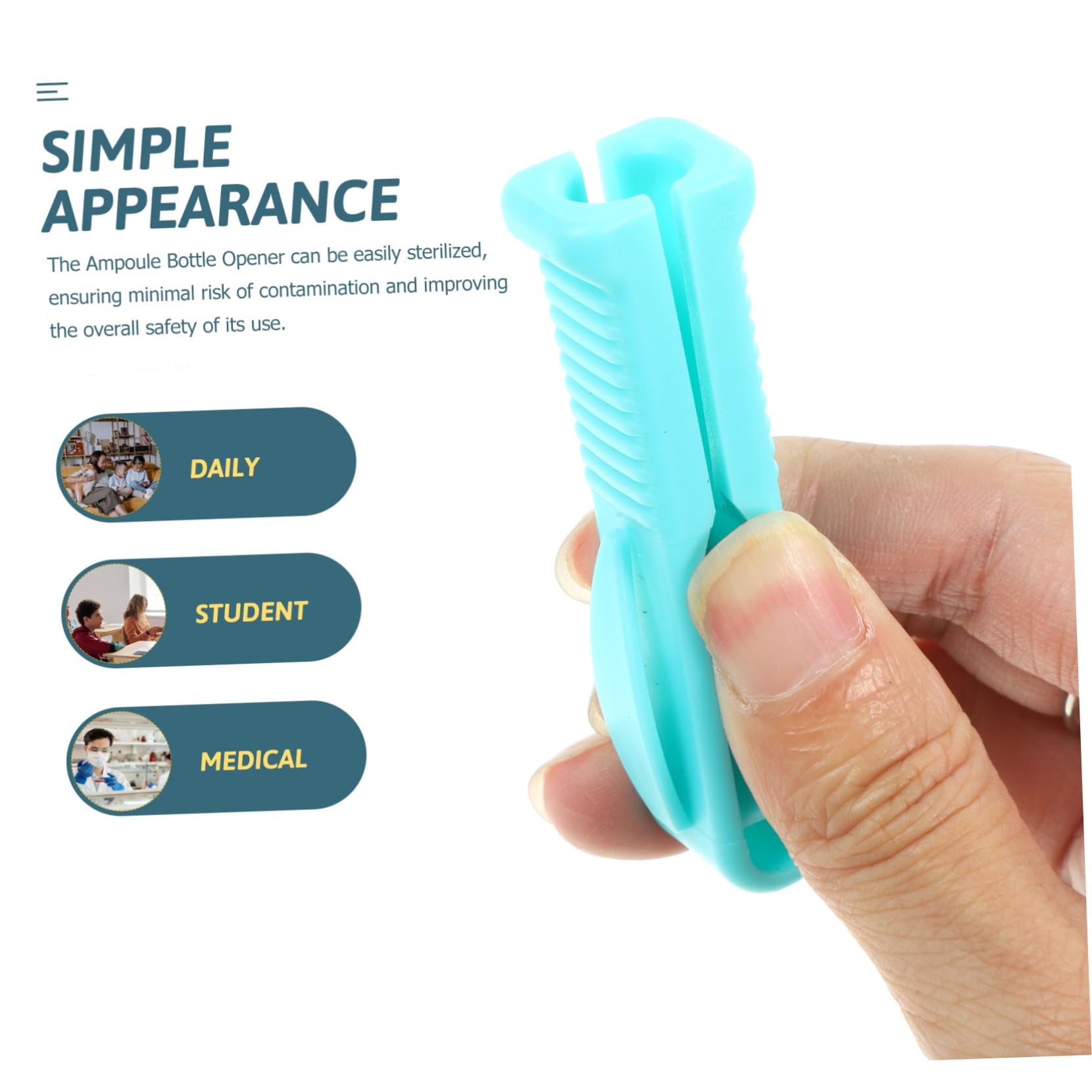 6-Piece Mini Tool Set - Professional Small Tools with Bottle Opener, Ampule Breaker & Vial Opener - Portable Plastic Accessories for Home, Travel & Emergency Use