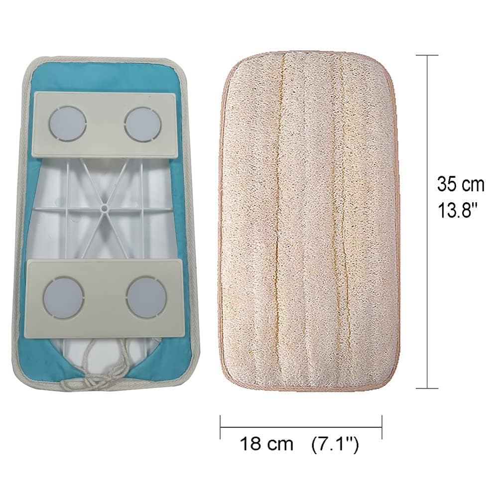 Hands-Free Back Scrubber with Natural Loofah - Exfoliating Shower Brush for Deep Cleansing & Skin Care | Perfect for Back, Shoulders & Hard-to-Reach Areas