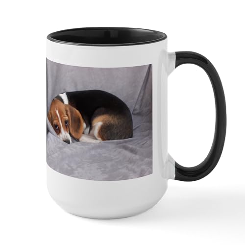 White/Black Inside - Keep In Touch Beagle Mugs