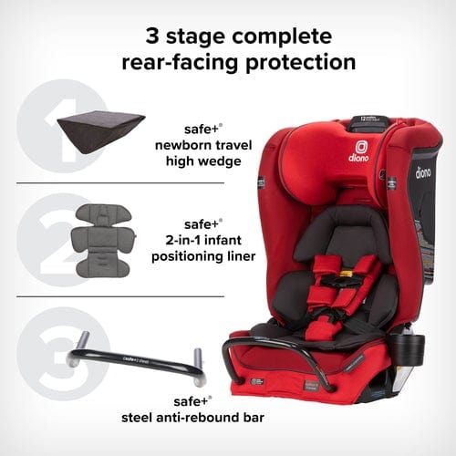 Diono Radian 3RXT Safe+ Convertible Car Seat for Toddlers & Kids - 3-in-1 Rear Facing, Forward Facing & Booster Seat - Perfect for Travel, School Runs & Family Road Trips