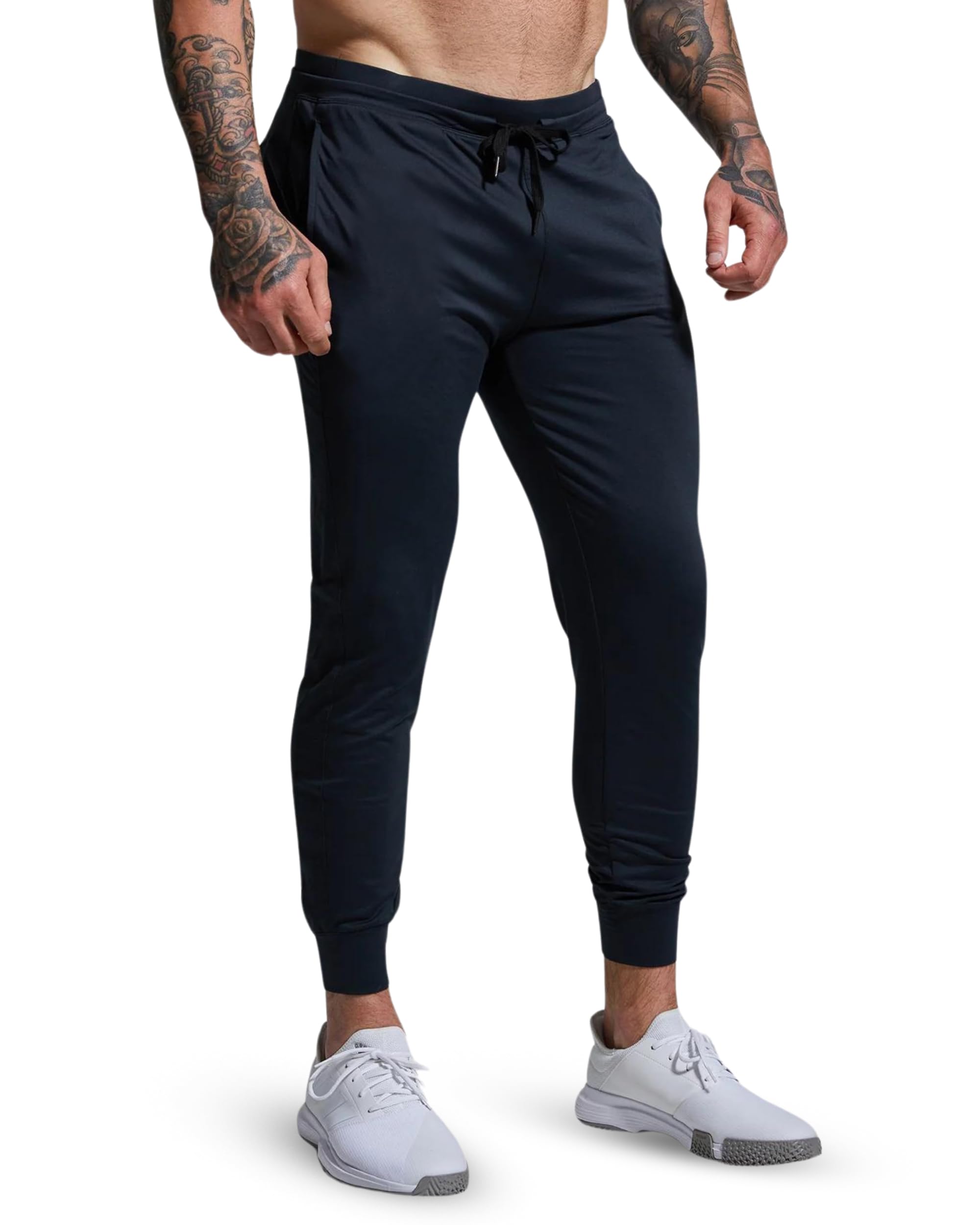 Born Primitive Men's Athletic Joggers - Comfortable Workout Pants with Pockets, Soft Stretchy Training Joggers for Gym, Running & Lounge Wear