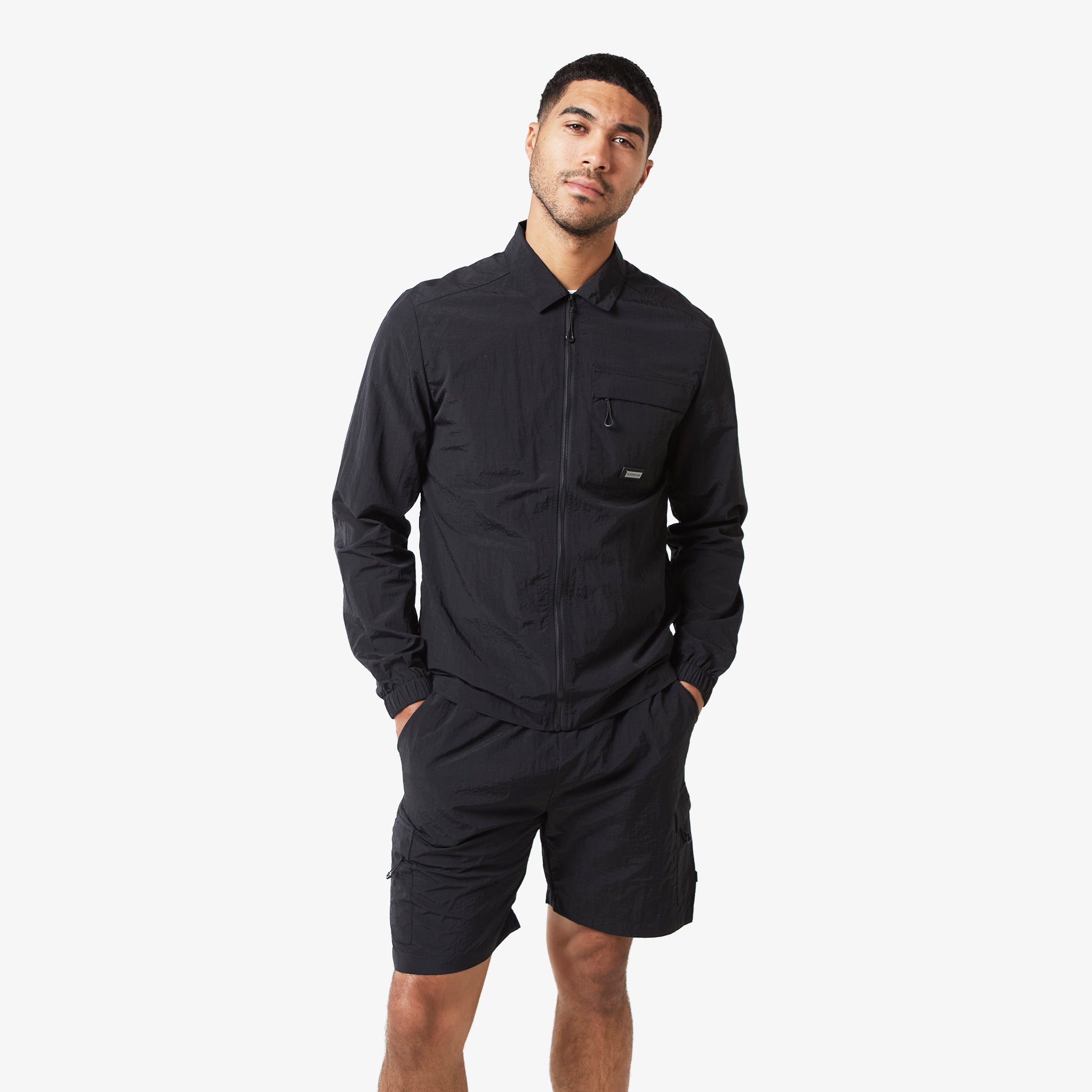 Crinkle Nylon Shorts for Women - Stylish Black Casual Shorts | Perfect for Summer, Beach, and Everyday Wear