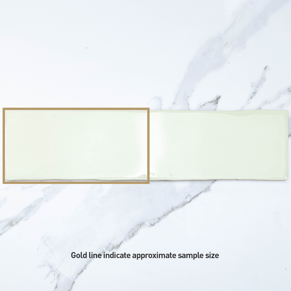 Manhattan Celery 75x300 Glossy Ceramic Subway Tile - Perfect for Kitchen Backsplash, Bathroom Walls & Modern Interior Design