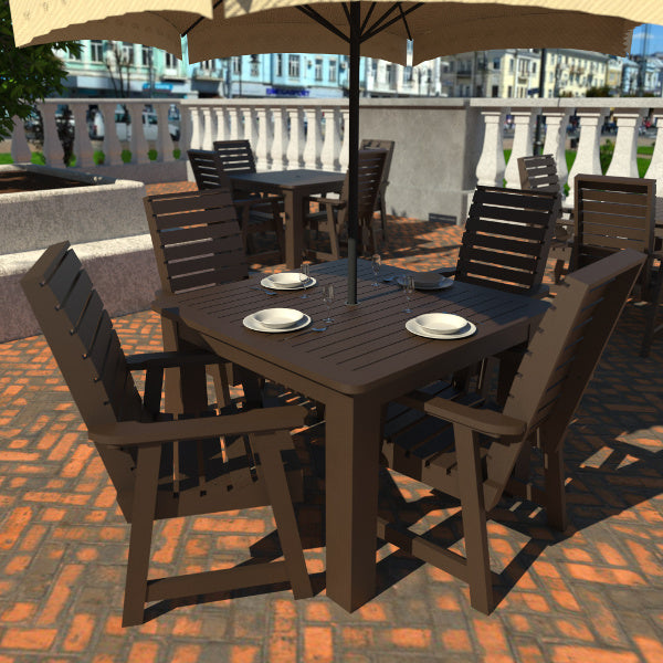 Glennville 5-Piece Square Outdoor Dining Set - Patio Furniture with Table and 4 Chairs - Perfect for Backyard, Garden, and Poolside Gatherings