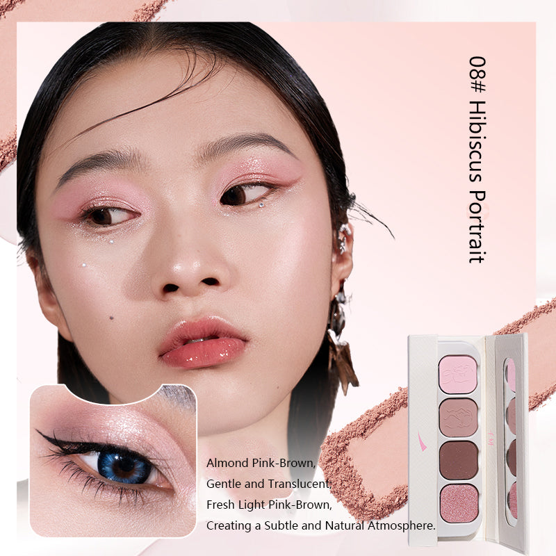Customizable Quad Eyeshadow Palette by CHEERYEP - Build Your Perfect Makeup Look for Day & Night, Party & Work