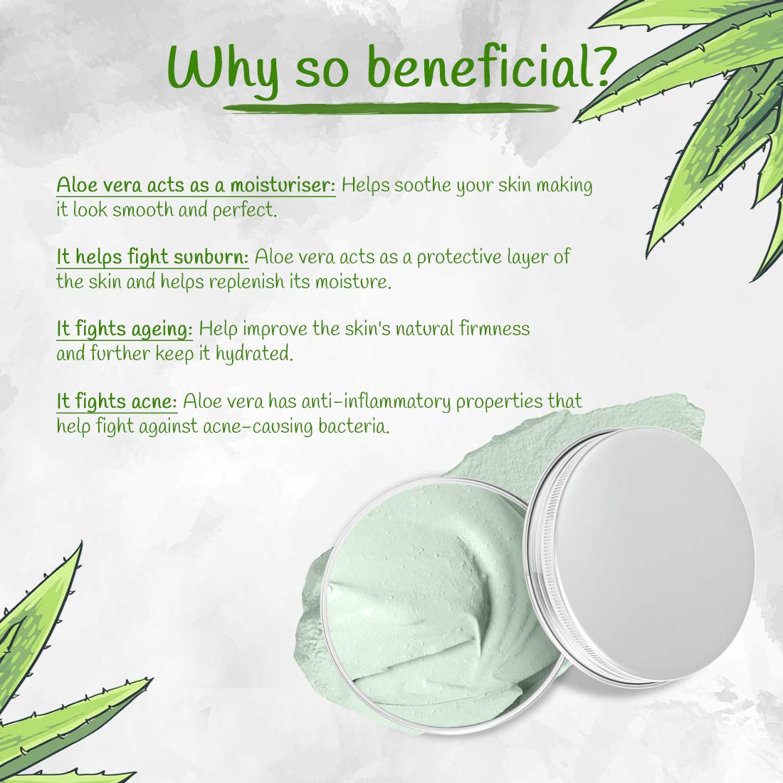 Aloe Vera Face Mask 300g - Hydrating & Moisturizing for Dry Skin, Refines Pores, Absorbs Excess Oil & Dirt - Paraben-Free Skincare - Perfect for Daily Use & Spa Treatments