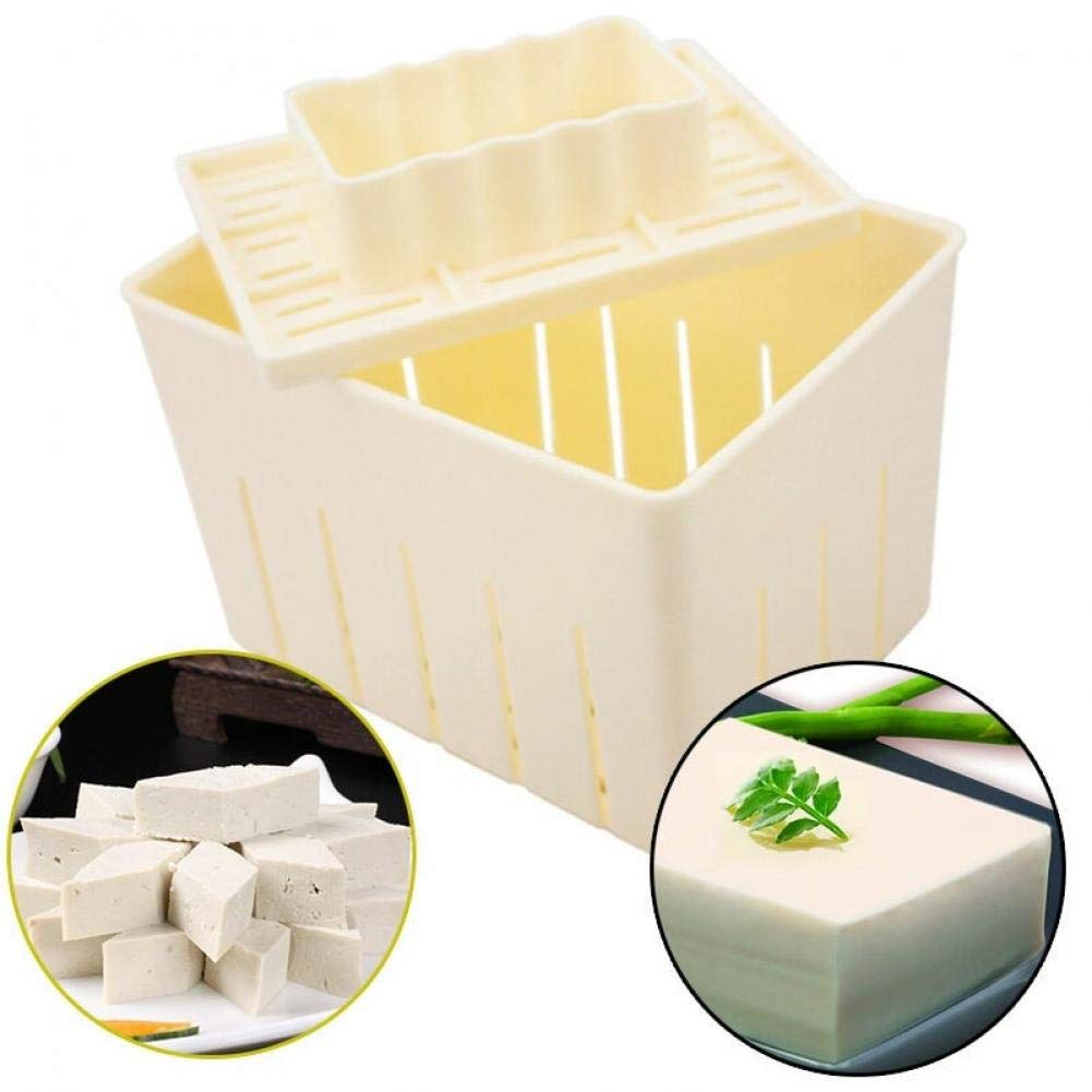 1pc Plastic Tofu Press Mold for Homemade Tofu, Cheese & Soybean Curds - Perfect for Feta, Halloumi & Mexican Cheese Making with Included Cheese Cloth (One Size) | Ideal for Vegan Cooking, DIY Cheese & Healthy Meal Prep