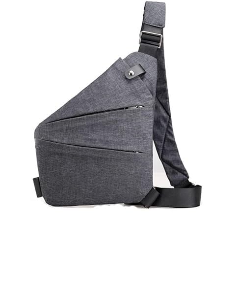 Anti Theft Crossbody Bag for Women & Men - Secure Travel Purse with Adjustable Strap, RFID Blocking & Slash Resistant - Perfect for Commuting, Sightseeing & Daily Use (Grey, Right Shoulder)