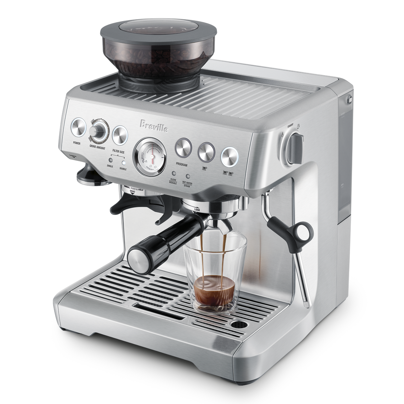 Breville Barista Express BES870XL Espresso Machine with Built-in Grinder - Professional Quality Coffee Maker for Home Baristas, Perfect for Espresso, Latte & Cappuccino Lovers