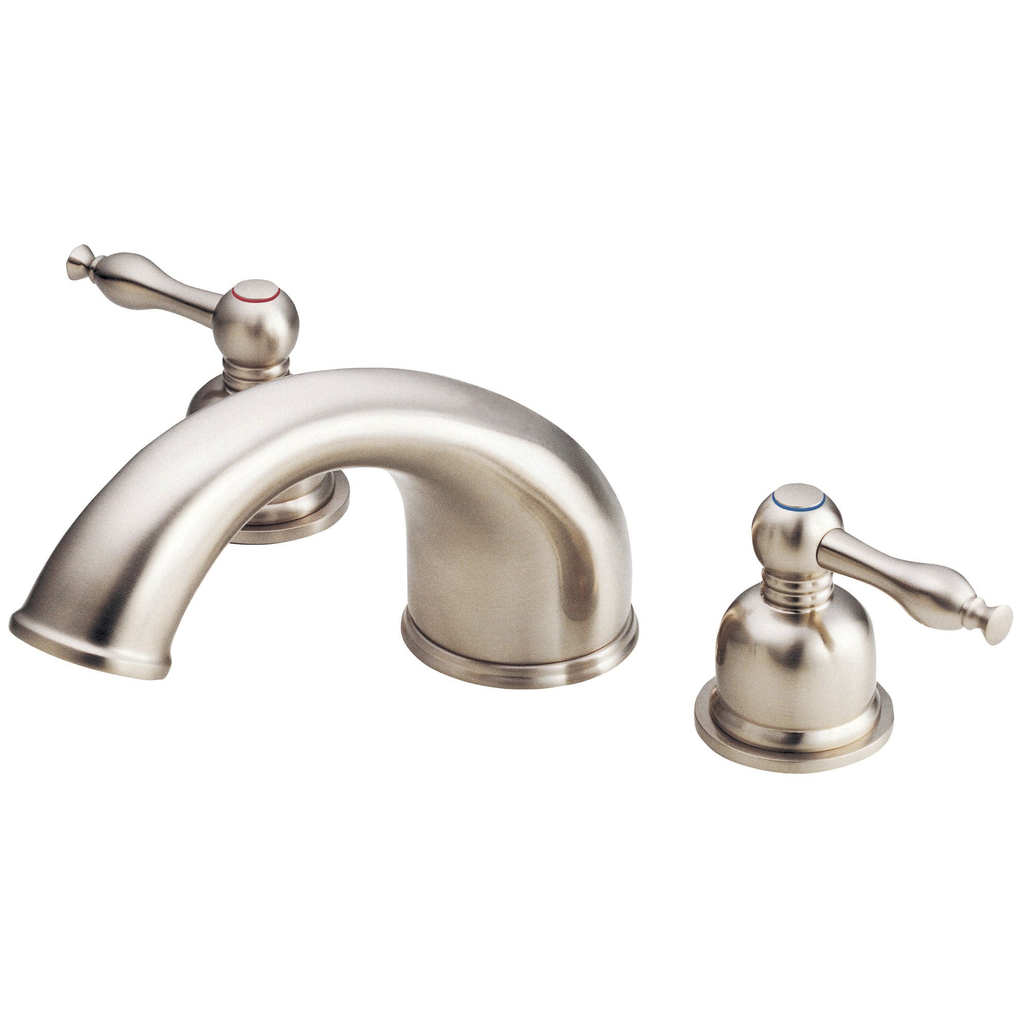 Danze Sheridan Brushed Nickel 2-Handle Widespread Roman Tub Filler Faucet with Rough-in Valve - Luxury Bathroom Faucet for Freestanding Tubs and Spa Retreats