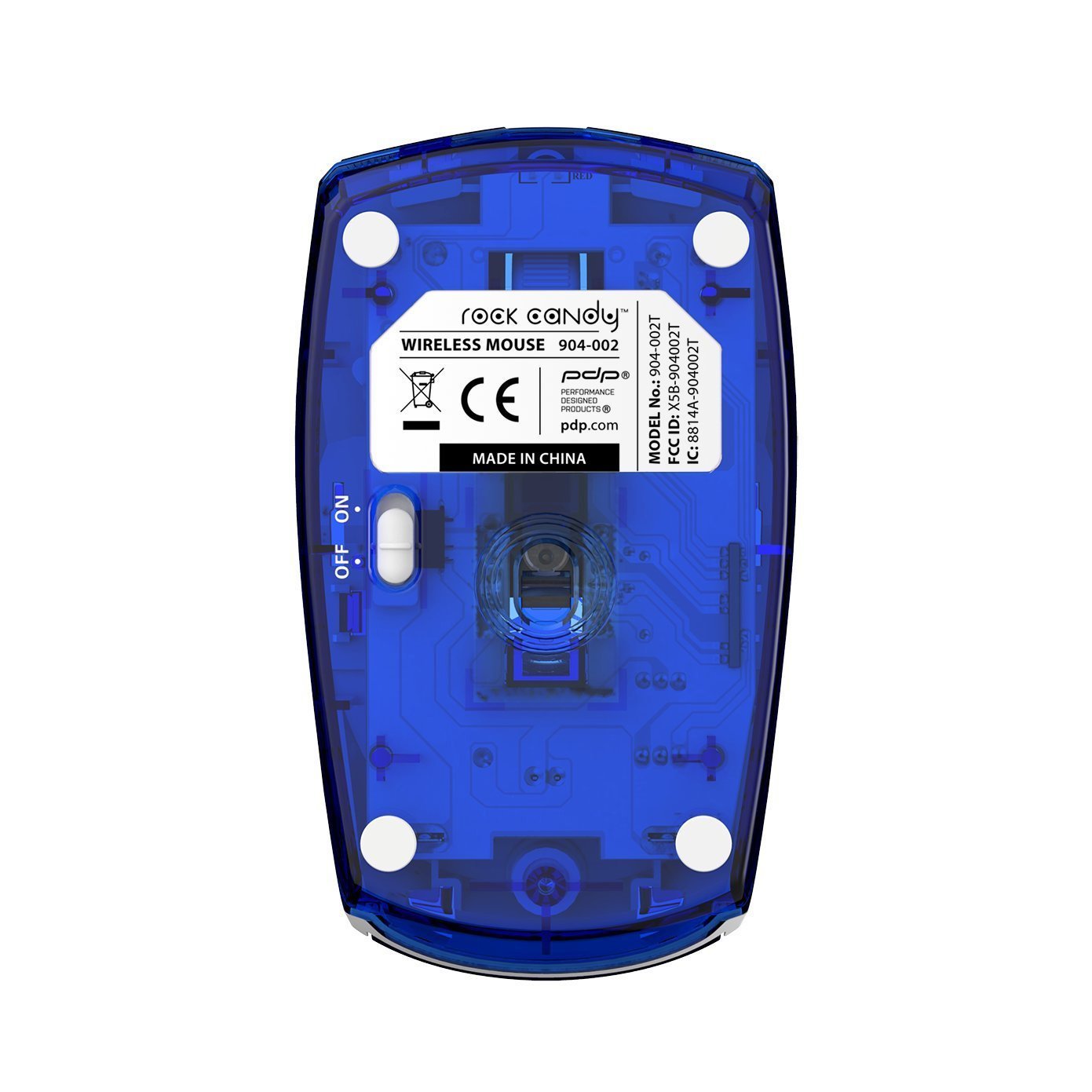 PDP Rock Candy Wireless Mouse - Blueberry Boom (904-002-NA-BL) | Ergonomic Bluetooth Mouse for PC, Laptop, Mac | Perfect for Gaming, Office Work & Home Use