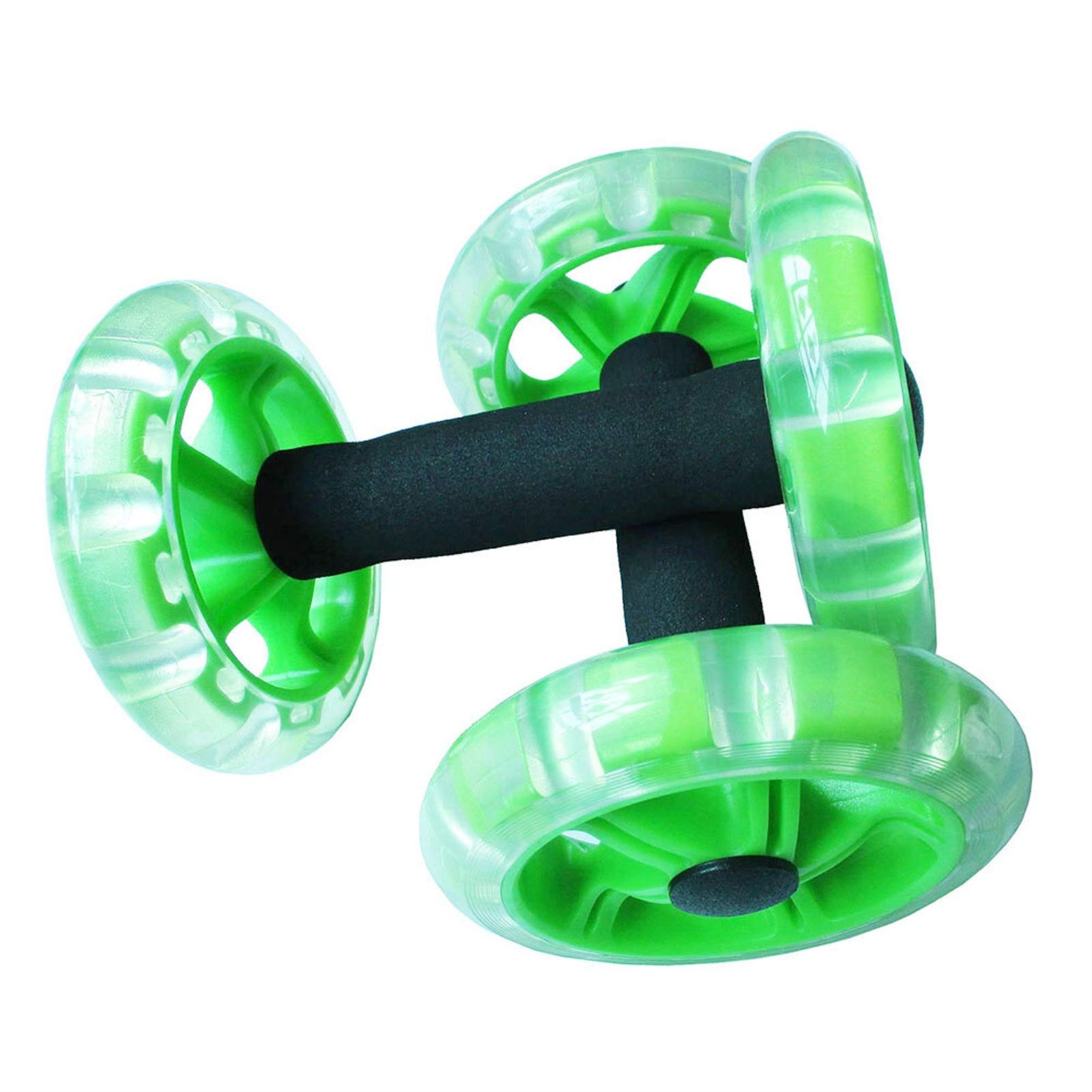 Ab Roller Wheel Set - 2 Pack Abdominal Exercise Equipment with Elastic Resistance Bands for Core Workouts, Home Gym & Fitness Training (Green) - Perfect for Abs, Back & Full Body Toning at Home or Gym