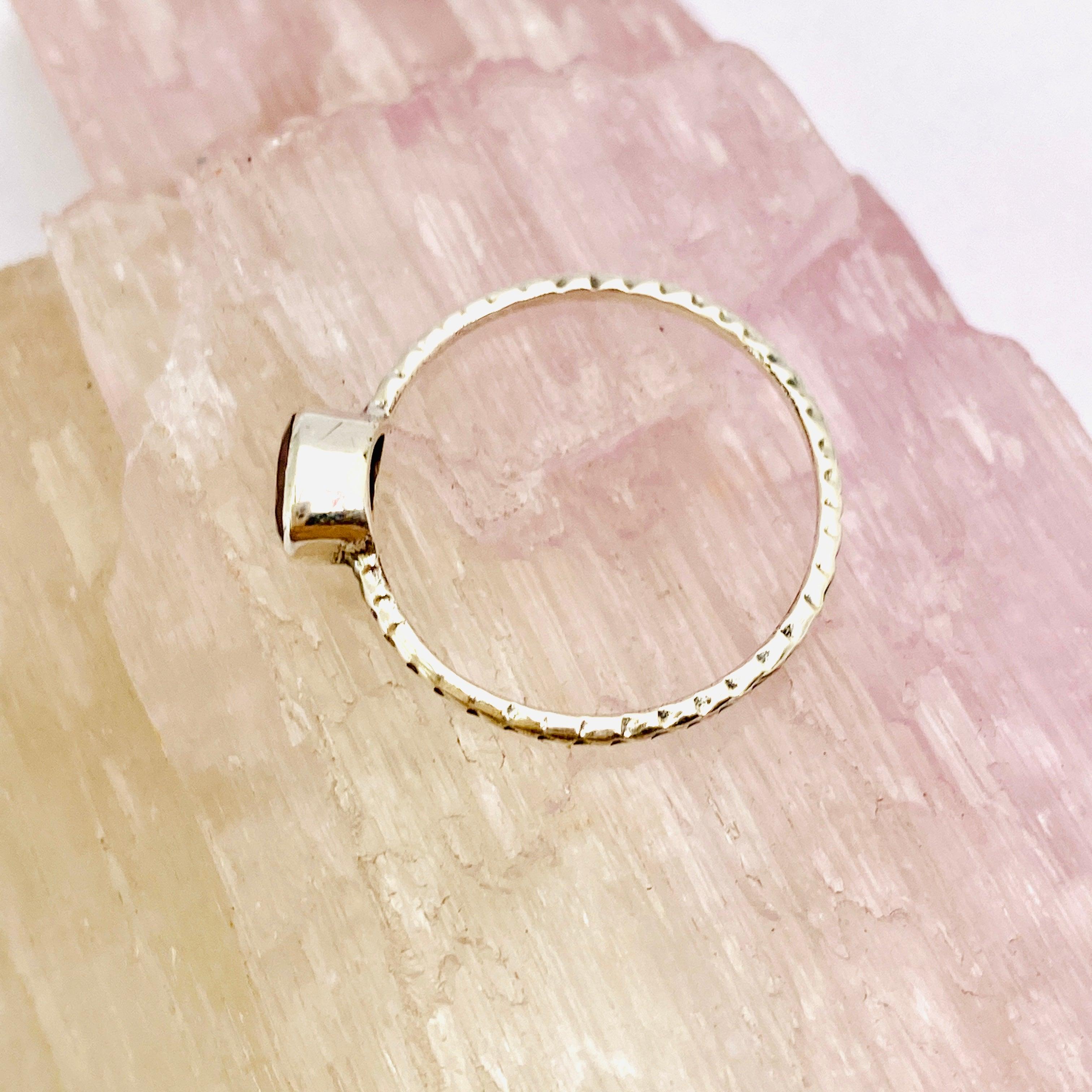 Garnet Oval Faceted Fine Band Ring R3750 GA - Elegant Jewelry for Women, Perfect for Weddings, Anniversaries & Special Occasions
