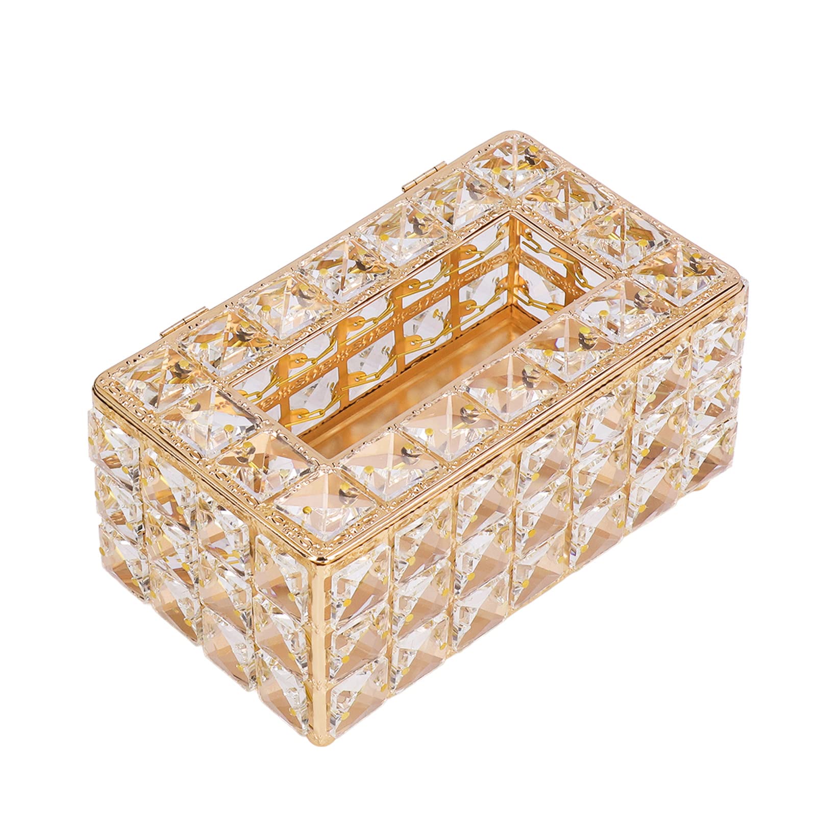 Premium Yosoo Gold Tissue Box Cover - Elegant Tissue Box Holder for Office, Hotel & Home Decor - Durable & Stylish for Living Room, Bedroom & Bathroom