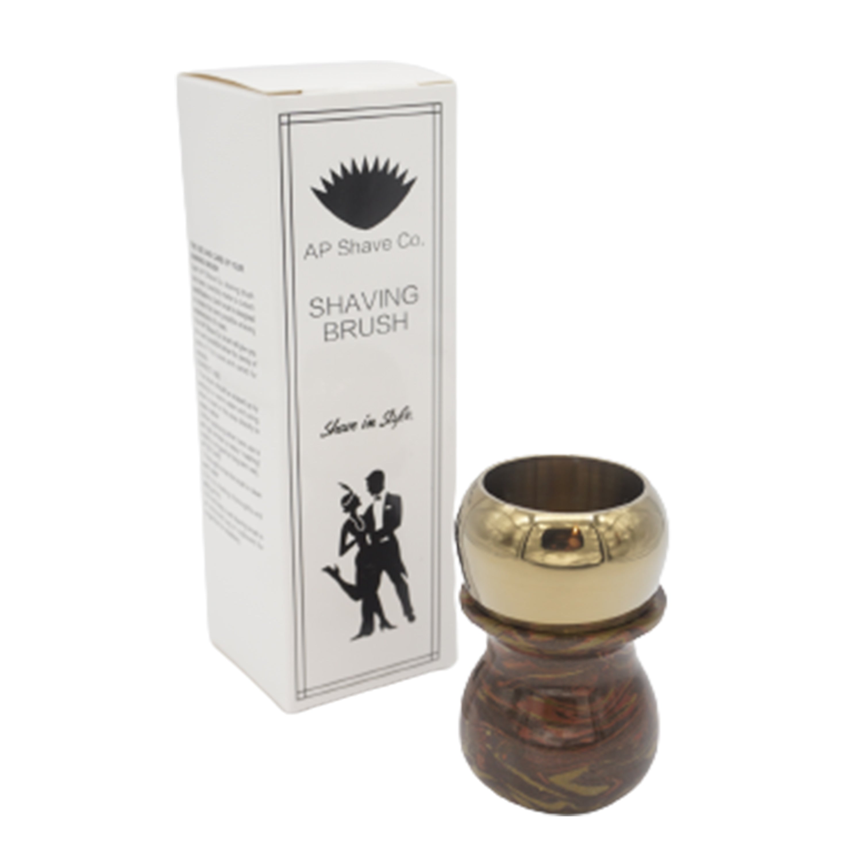 Premium Tri Bronze Handcrafted Shaving Brush Handle - Fits 28mm & 30mm Knots - Perfect for Wet Shaving, Grooming Kits & Luxury Bathroom Accessories