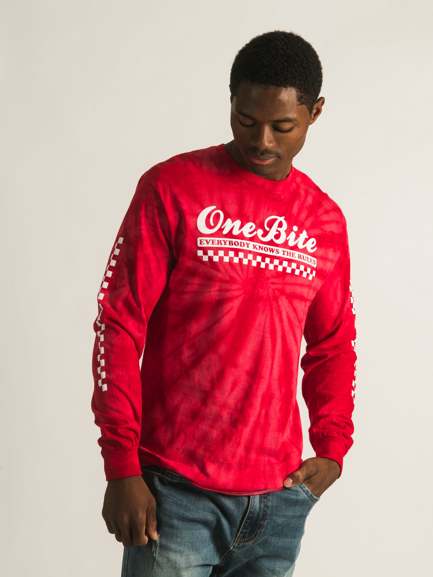 Barstool Sports One Bite Everybody Knows The Rules Long Sleeve T-Shirt | Funny Pizza Lover Gift | Casual Wear & Lounge Outfit
