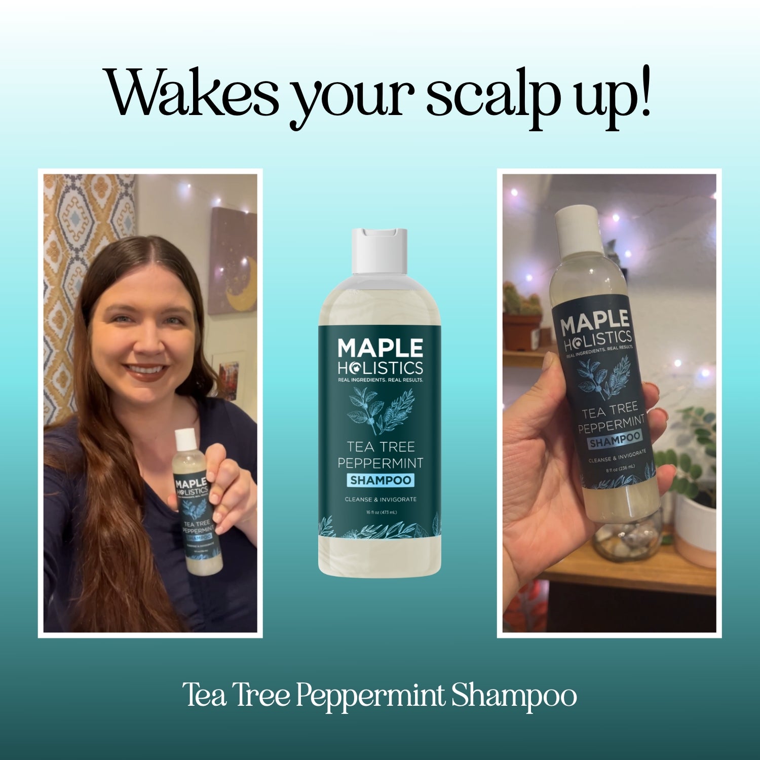 Tea Tree & Peppermint Shampoo for Oily Scalp & Dandruff Control - Refreshing & Soothing Hair Care for Daily Use
