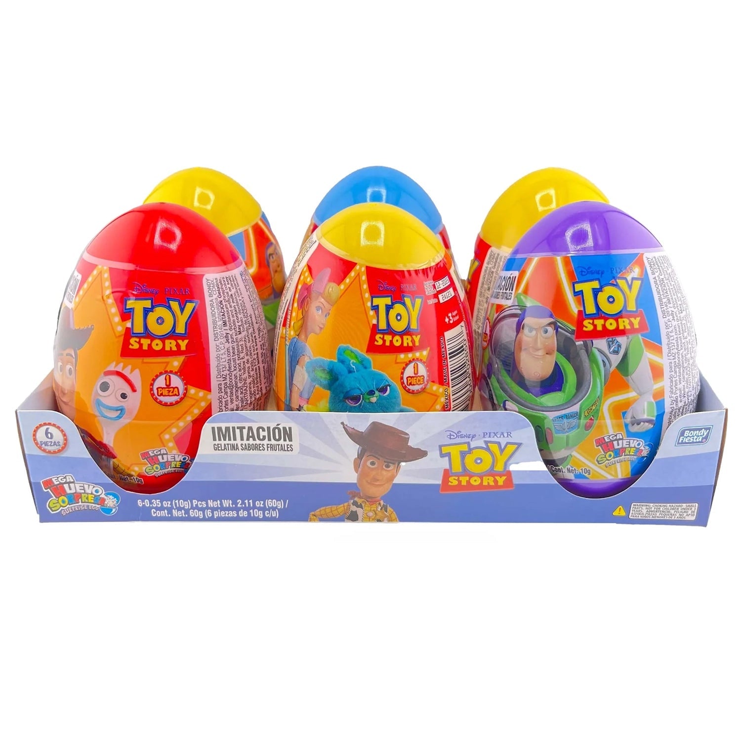Bondy Mega Egg Toy Story - 6-Pack Set | Perfect for Easter Gifts, Kids Party Favors & Collectible Surprise Toys