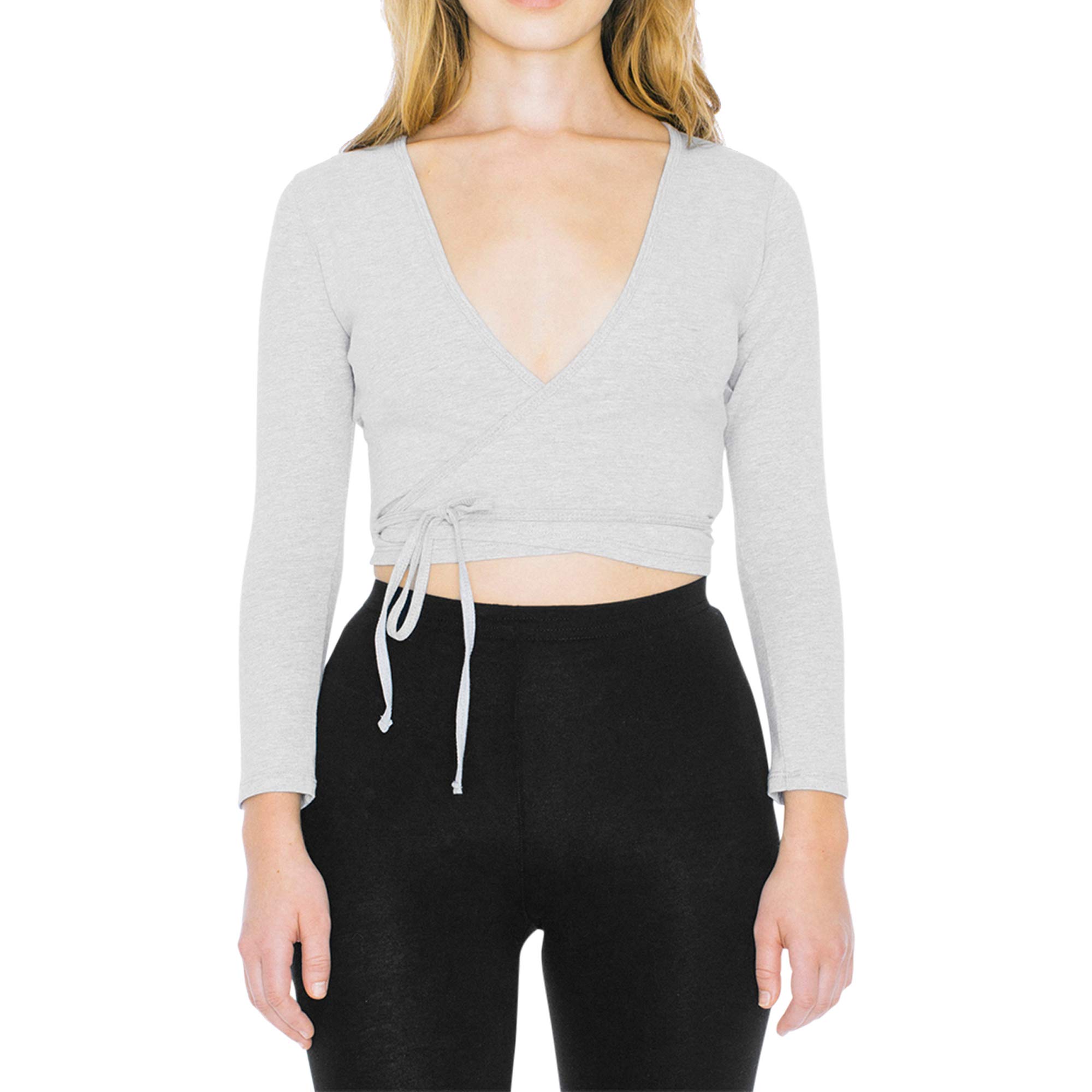 American Apparel Women's Cotton Spandex Julliard Long Sleeve T-Shirt - Soft Stretch Comfort Fit for Casual Wear, Yoga & Layering