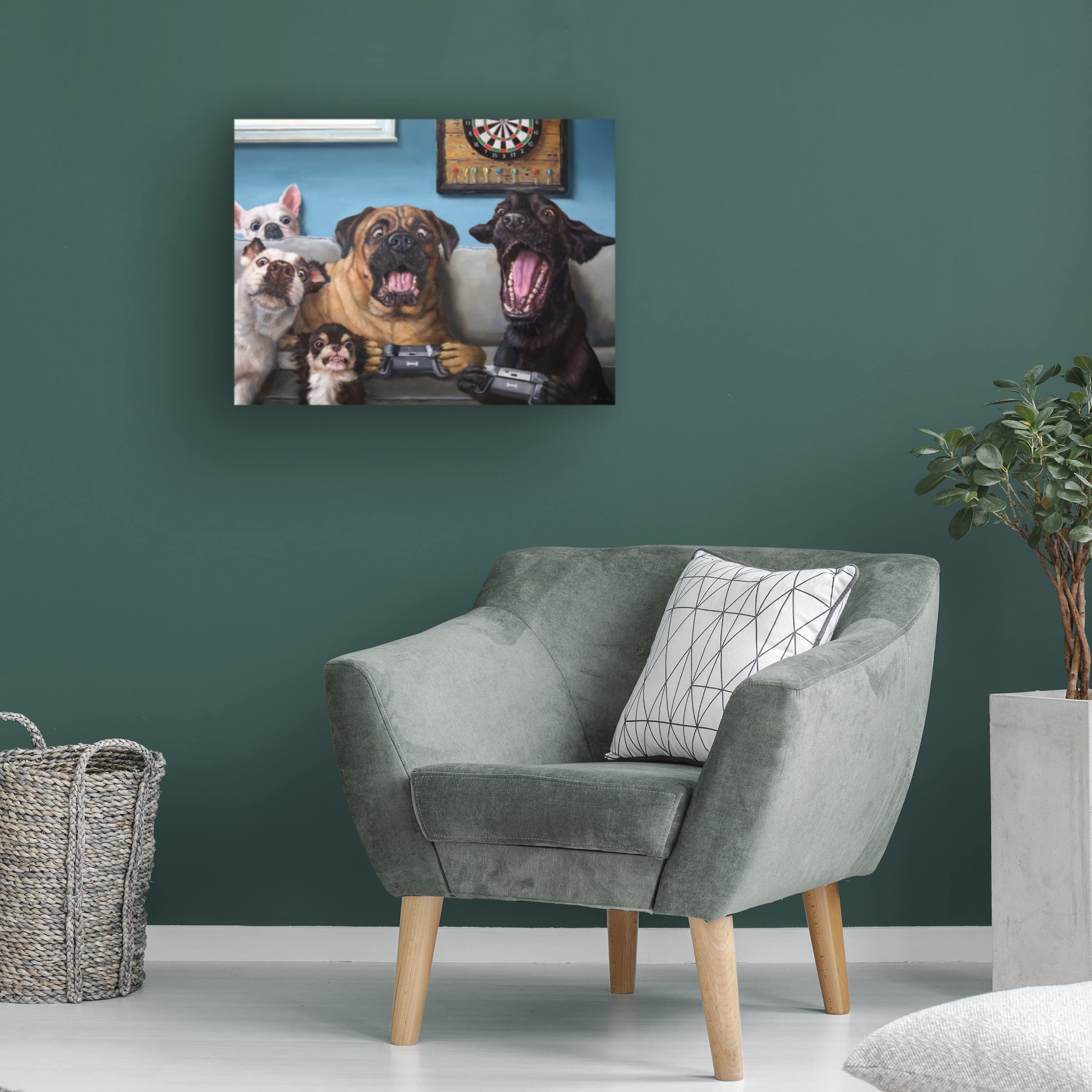 Lucia Heffernan 'Gamers' Canvas Wall Art Print - Modern Pop Culture Gaming Decor for Living Room, Bedroom & Game Room