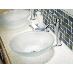 Moen S6500 Icon Collection Single-Handle Chrome Bathroom Vessel Sink Faucet - Modern Waterfall Spout Design for Vanity & Powder Room Installation