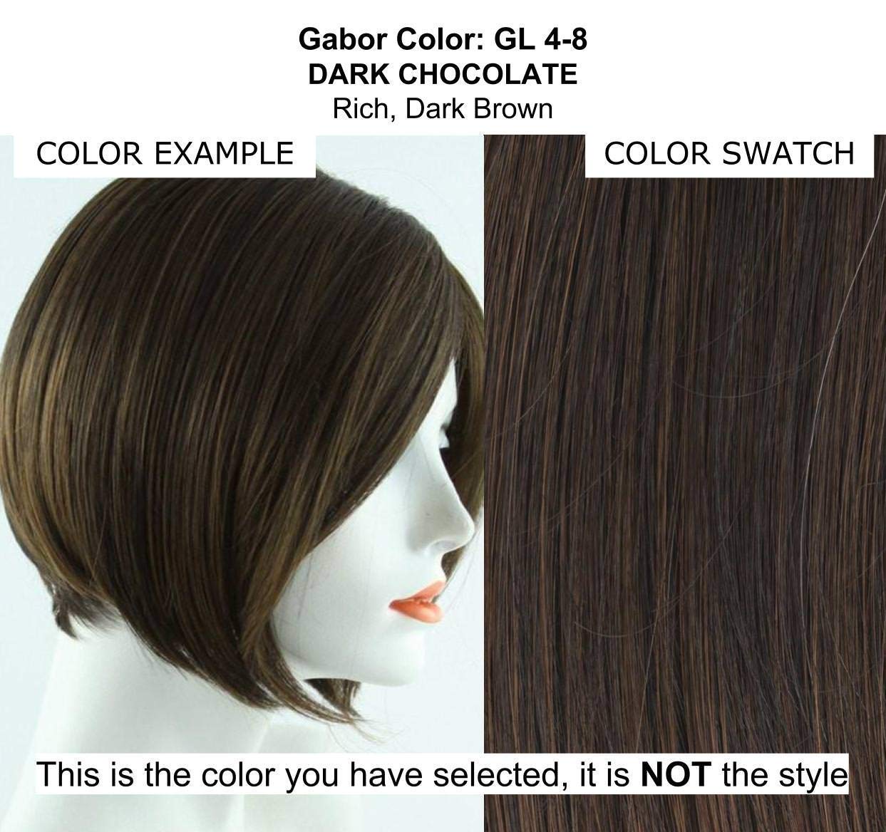Gabor Wigs Flirt Average Cap Synthetic Wig - Dark Chocolate GL 4-8 | Short Precision Layered Cut with Small Curls | FlexLite Capless Design for Women | Includes MaxWigs Hair Loss Booklet | Perfect for Everyday Wear, Cosplay & Hair Loss Solutions