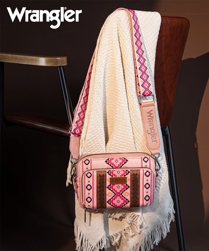 Wrangler Aztec Printed Crossbody Purse - Stylish Boho Shoulder Bag for Women | Perfect for Travel, Shopping & Everyday Use