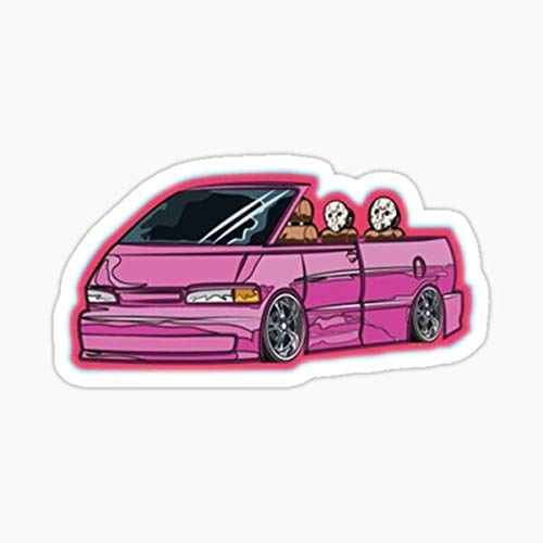 Limited Edition SkiMaskTheSlumpGod Droptop Minivan Vinyl Sticker - Waterproof Decal for Cars, Trucks, Laptops, Walls & Windows - Perfect for Fans, Streetwear Enthusiasts & Vehicle Customization