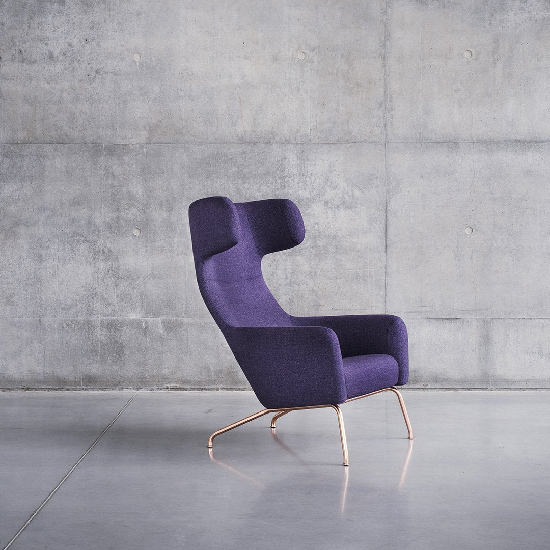 Havana Wing Chair - Mid-Century Modern Accent Armchair for Living Room, Bedroom & Office - Comfortable Upholstered Lounge Chair with High Back Support - Perfect for Reading, Relaxing & Home Decor