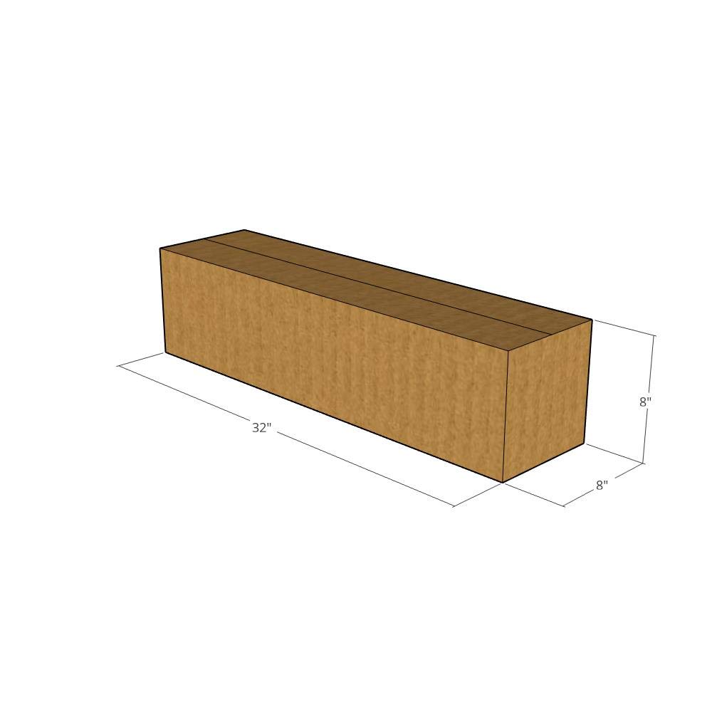 150 New Corrugated Shipping Boxes 32x8x8 Inches - 32 ECT Strength - Durable Moving & Storage Boxes for Home, Office & Ecommerce Packaging