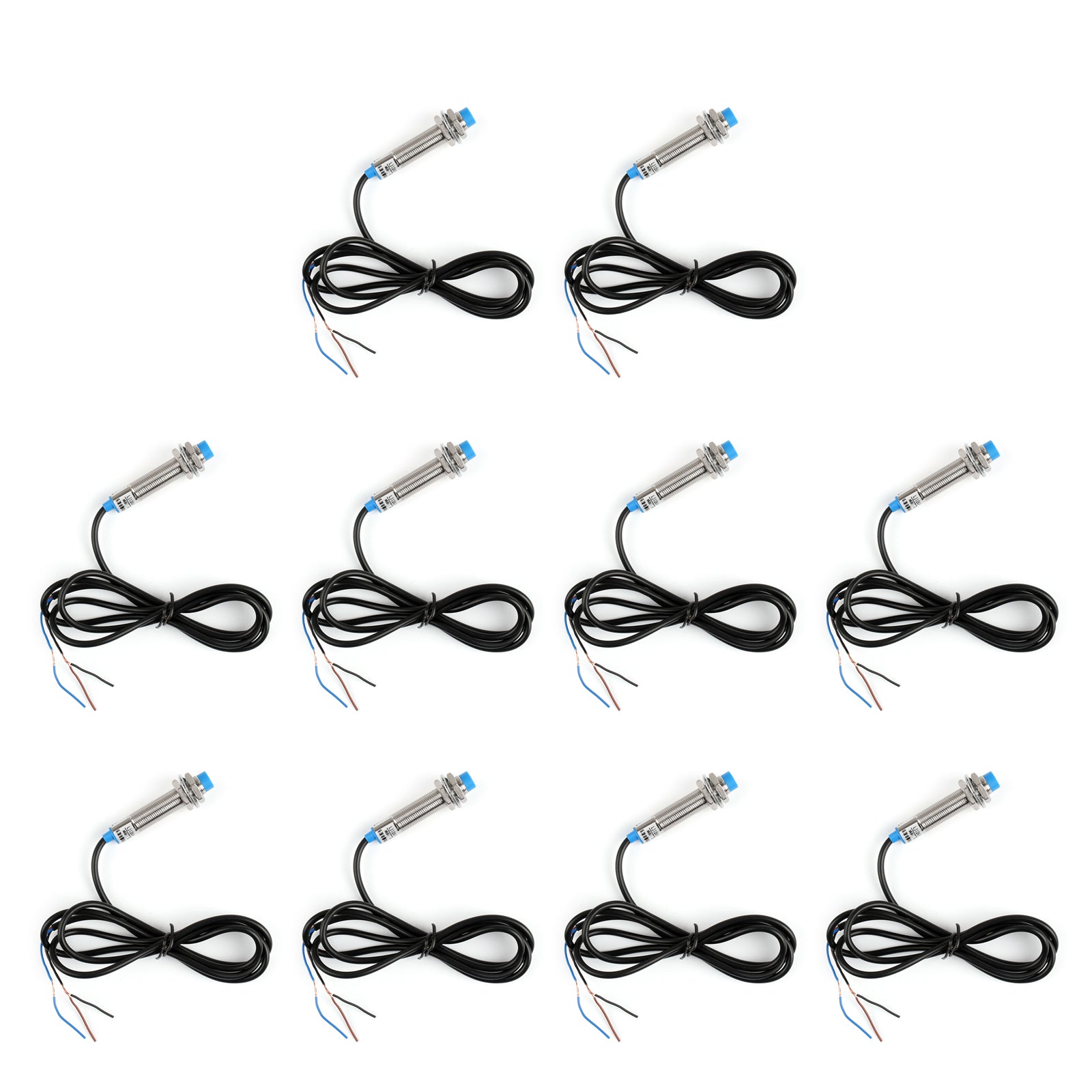 10Pcs LJ12A3-4-Z/BX NPN Inductive Proximity Sensor Switch, DC 6-36V, 4mm Detection Range - Perfect for CNC Machines, Automation Equipment & Industrial Control Systems