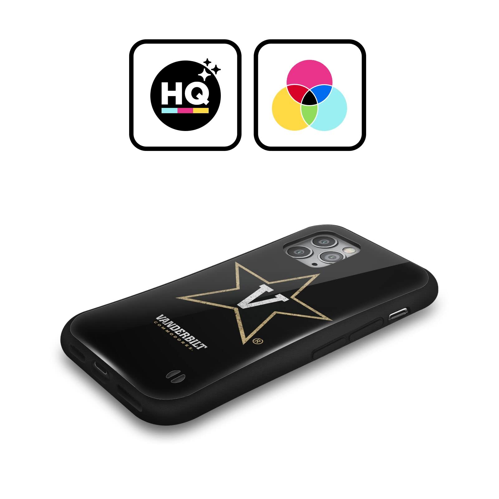 Vanderbilt University Vandy Distressed Look iPhone 11 Case - Officially Licensed Hybrid Protective Cover for Apple iPhone 11 | Perfect for Students, Alumni & Fans - Durable Protection for Everyday Use