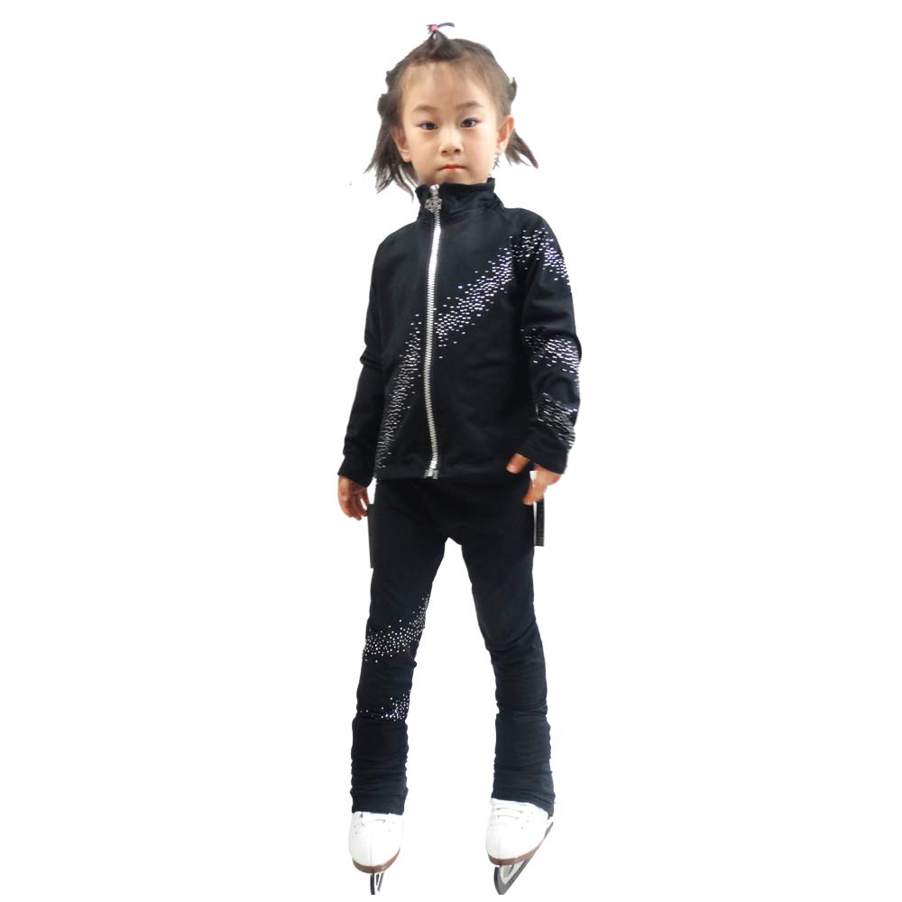 LIUHUO Figure Skating Jacket for Girls - Fleece-Lined Warm Practice Coat for Teens - Comfortable Competition Outfit - Perfect for Ice Skating Training & Winter Sports