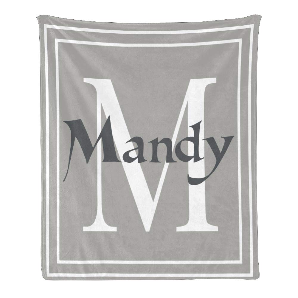 Custom Personalized Fleece Throw Blanket with Name & Text - Soft M Letter Blanket for Gifts (50x60 inches) - Perfect for Weddings, Anniversaries & Cozy Home Decor