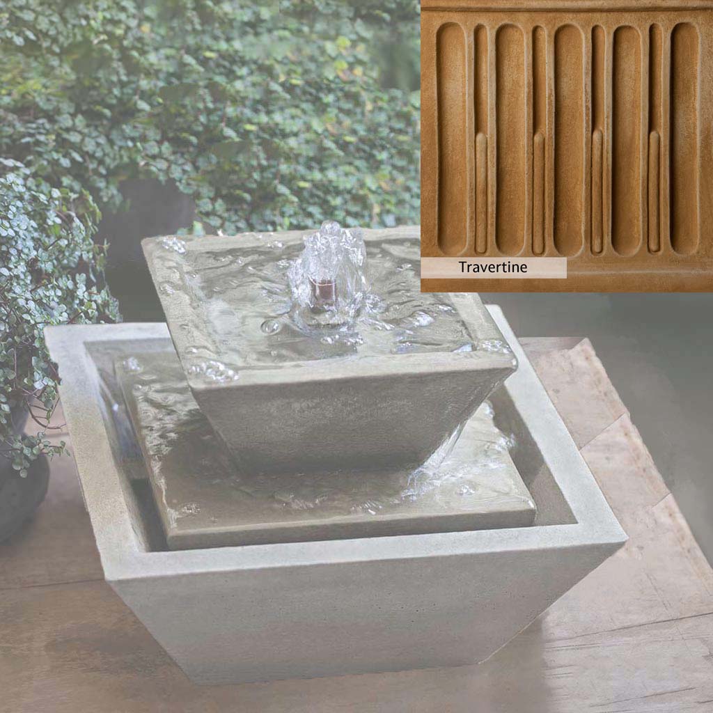 Campania International M Series Kenzo Outdoor Water Fountain - Elegant Garden Decor for Patio, Yard, and Landscape Design