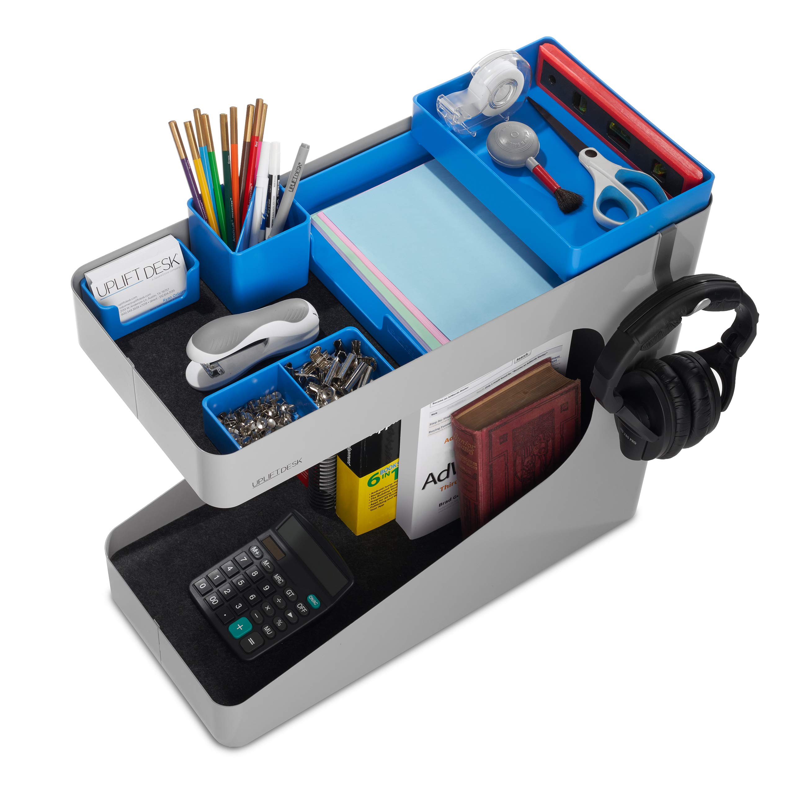 UPLIFT Desk Mobile Storage Caddy Organizer - Black Rolling File Cart with Wheels for Office, Home, or Classroom Organization | Perfect for Office Supplies, Books, and Documents