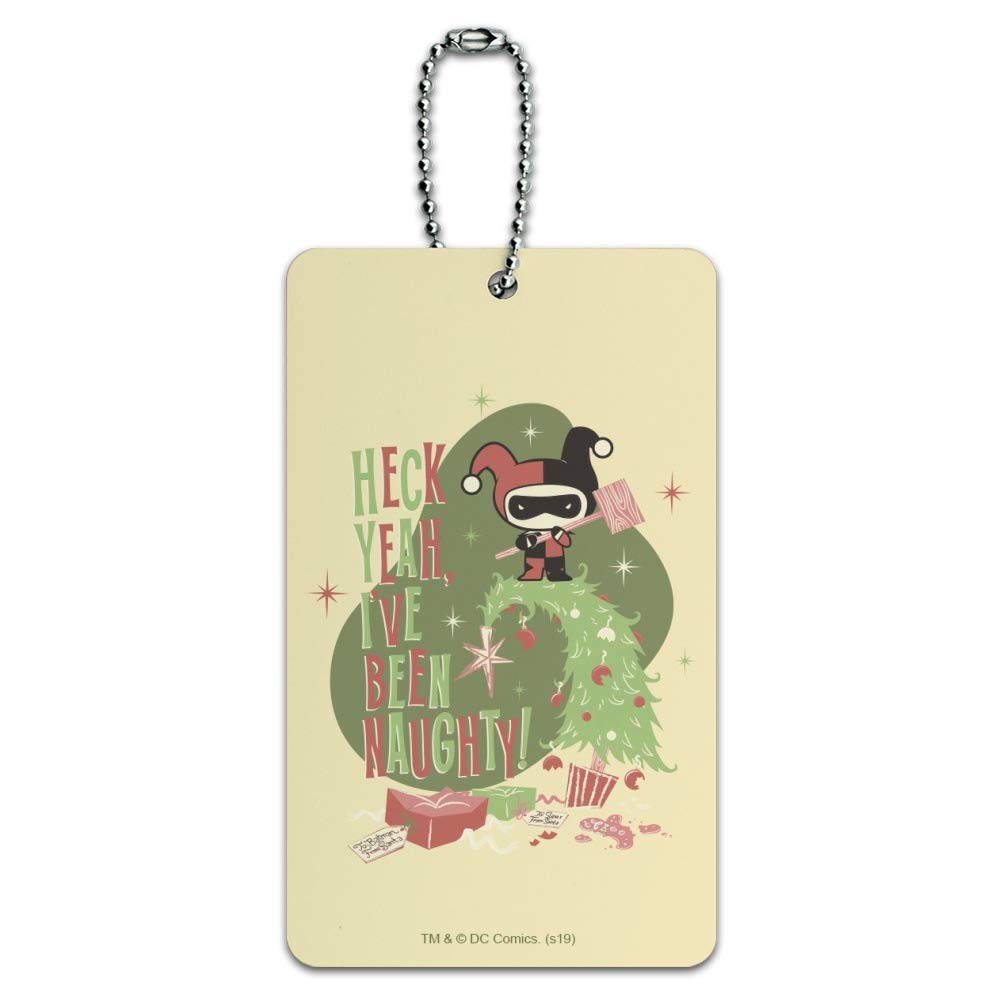 Harley Quinn 'I've Been Naughty!' Luggage Tag - Funny Carry-On Suitcase ID Label for Travel Accessories | Perfect for Cosplay Fans, Comic Conventions & Harley Quinn Themed Vacations
