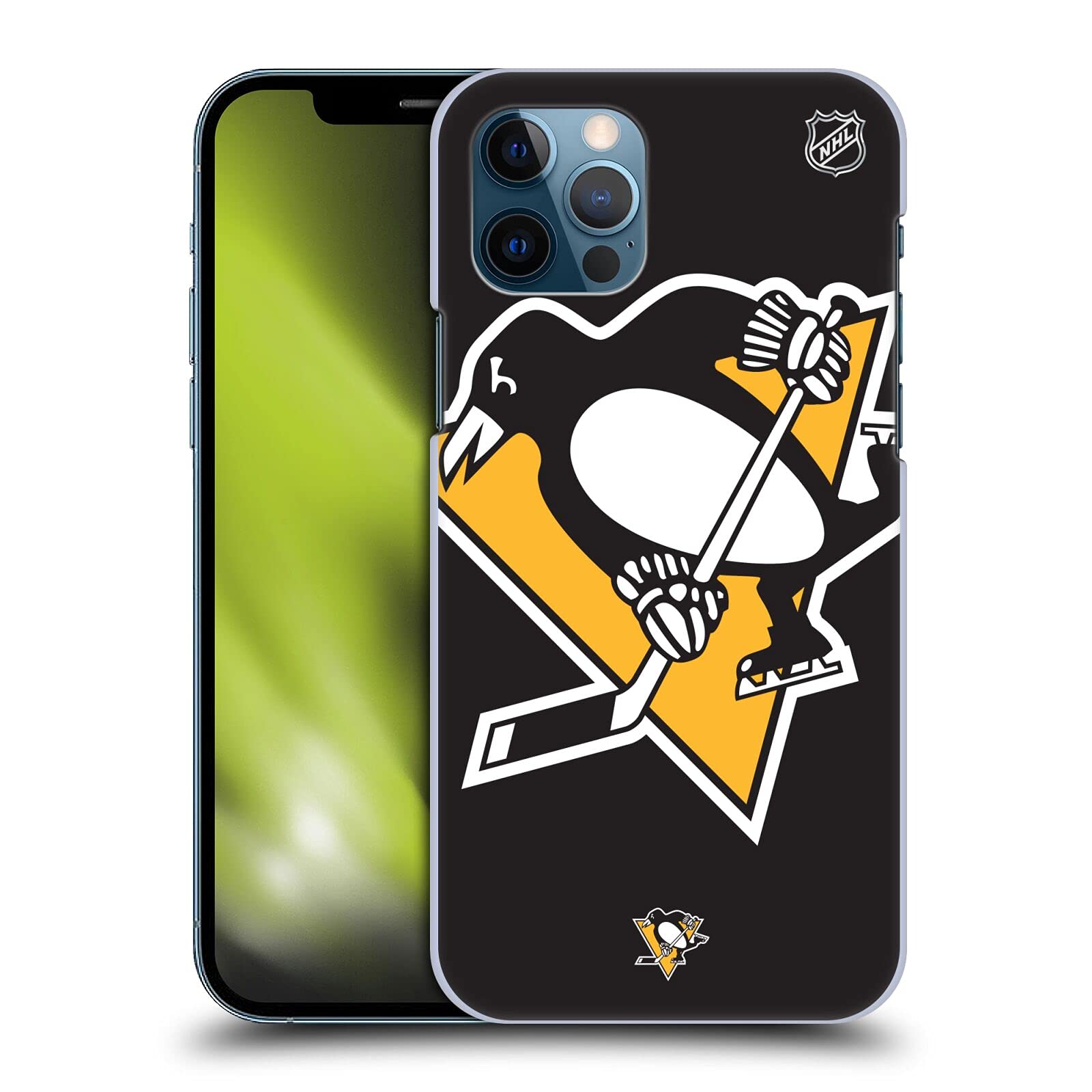 Officially Licensed NHL Pittsburgh Penguins Hard Back Phone Case - Compatible with Apple iPhone 12 & 12 Pro - Durable Protection for Hockey Fans - Perfect for Games, Travel & Everyday Use