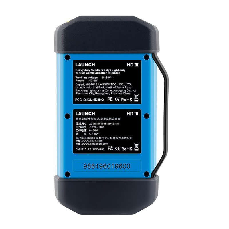 LAUNCH X431 HDIII 24V Heavy Duty Truck Diagnostic Scanner Tool - Professional OBD2 Code Reader for Commercial Vehicles & Fleet Maintenance