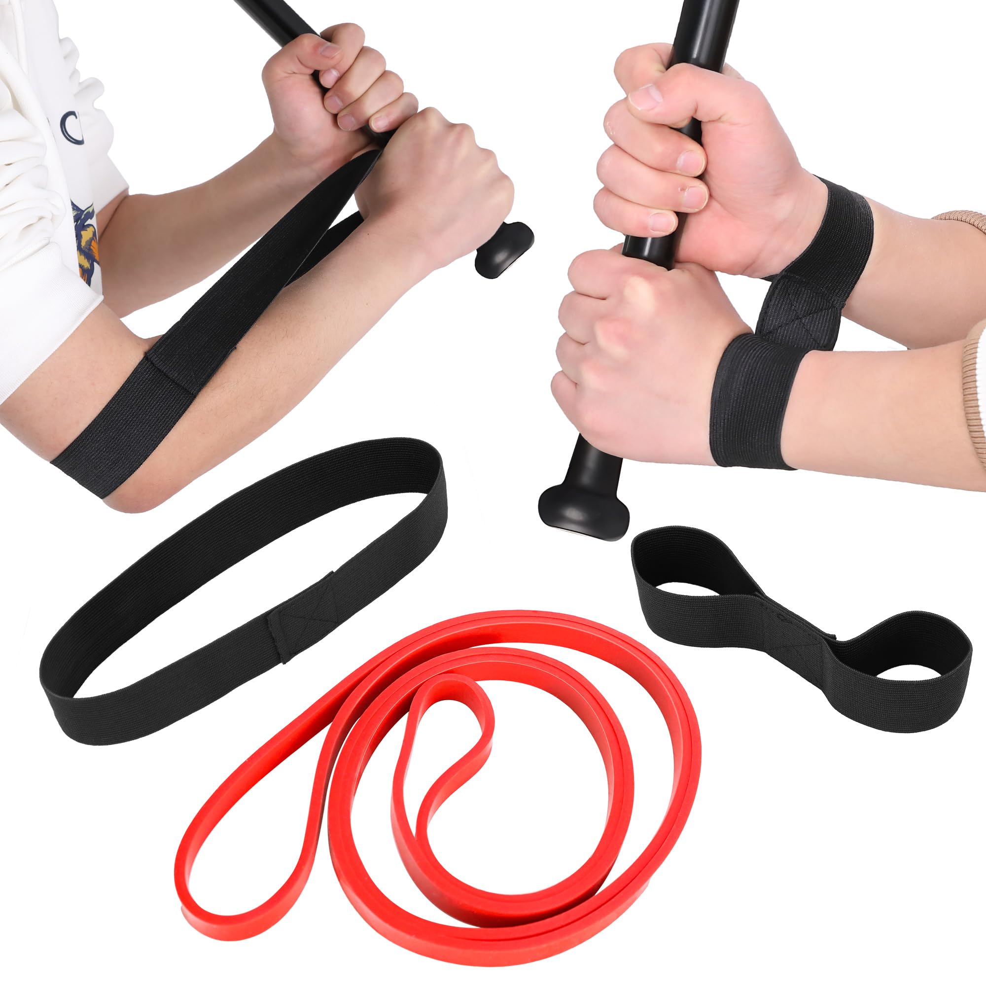 Codree Baseball Swing Trainer Bands - Elastic Baseball & Softball Hitting Resistance Bands for Batting Practice - Improve Batting Power & Arm Strength - Perfect for Baseball Training, Batting Cages & Home Practice Drills