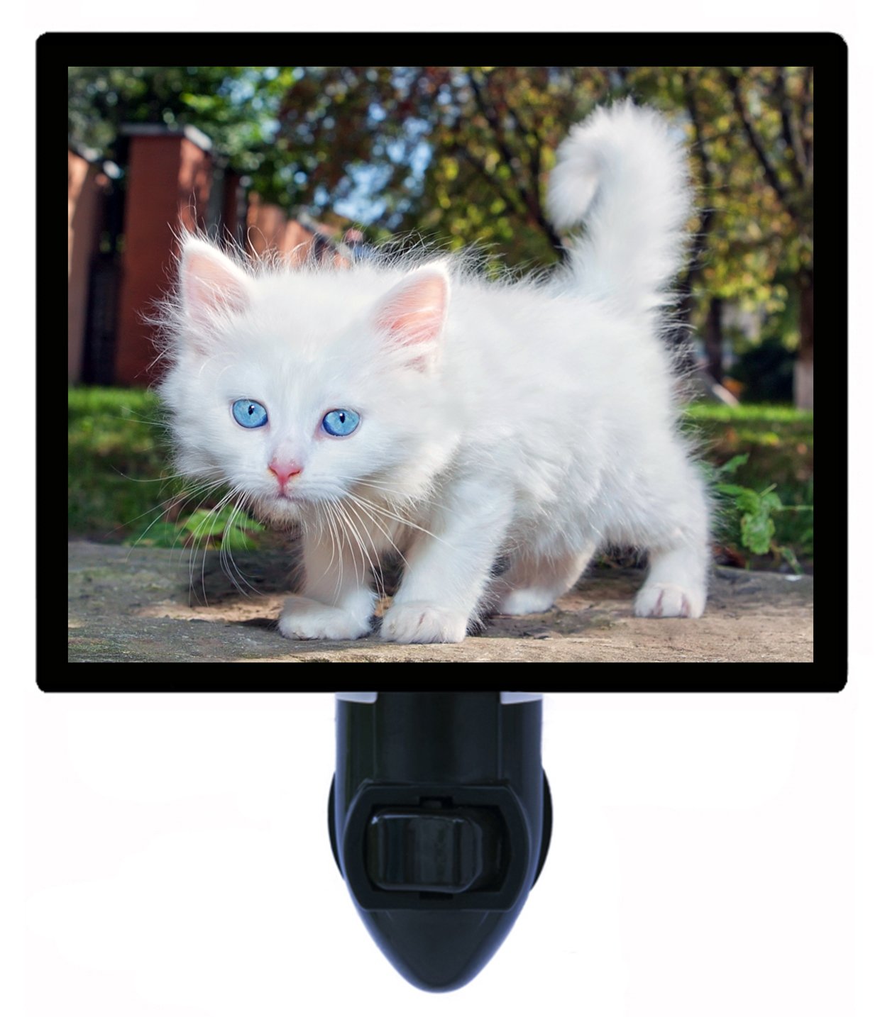 LED Cat Night Light - Blue & White Cat Design for Bedroom, Nursery, Kids Room - Perfect Night Light for Cats, Pet Lovers & Home Decor