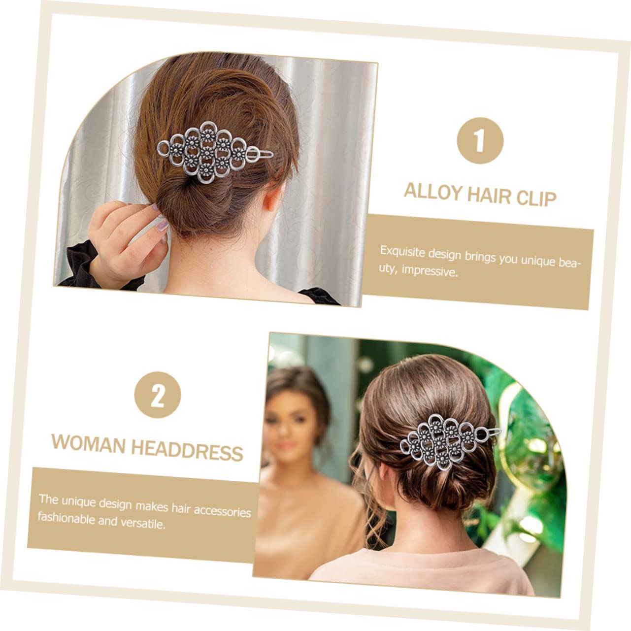 FOMIYES Floral Hair Clips for Women - Elegant Unique Design Hair Accessories with Decorative Flowers | Perfect for Weddings, Parties & Everyday Styling