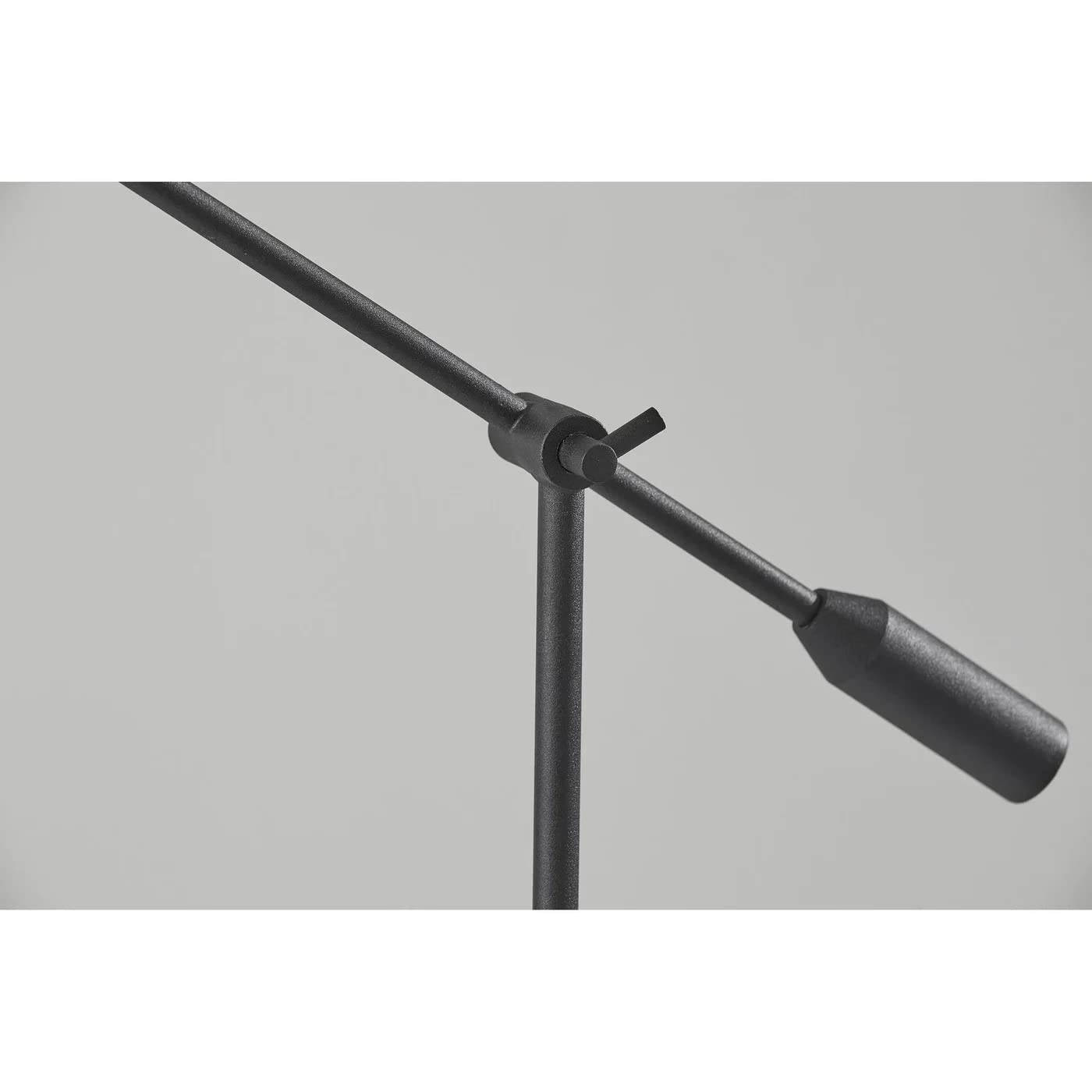 Adesso Home 2151-01 Modern LED Floor Lamp - Black Contemporary Lighting for Living Room, Bedroom & Office - Grover Collection 6-Inch Base - Energy Efficient Ambient Lighting