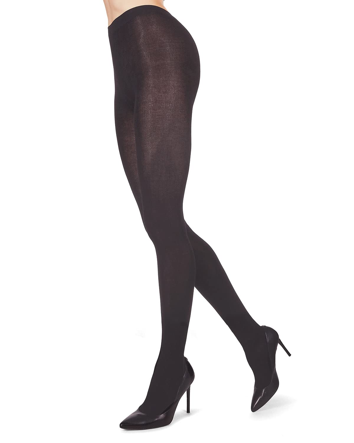 MeMoi Women's Ultra-Soft Rayon Blend Basic Flat Knit Tights - Comfortable Everyday Leggings for Yoga, Workout & Casual Wear