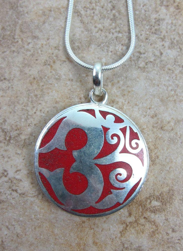 Hand Painted OM Pendant Necklace - Spiritual Yoga Meditation Jewelry for Women - Perfect for Yoga Practice, Meditation & Mindful Gifting